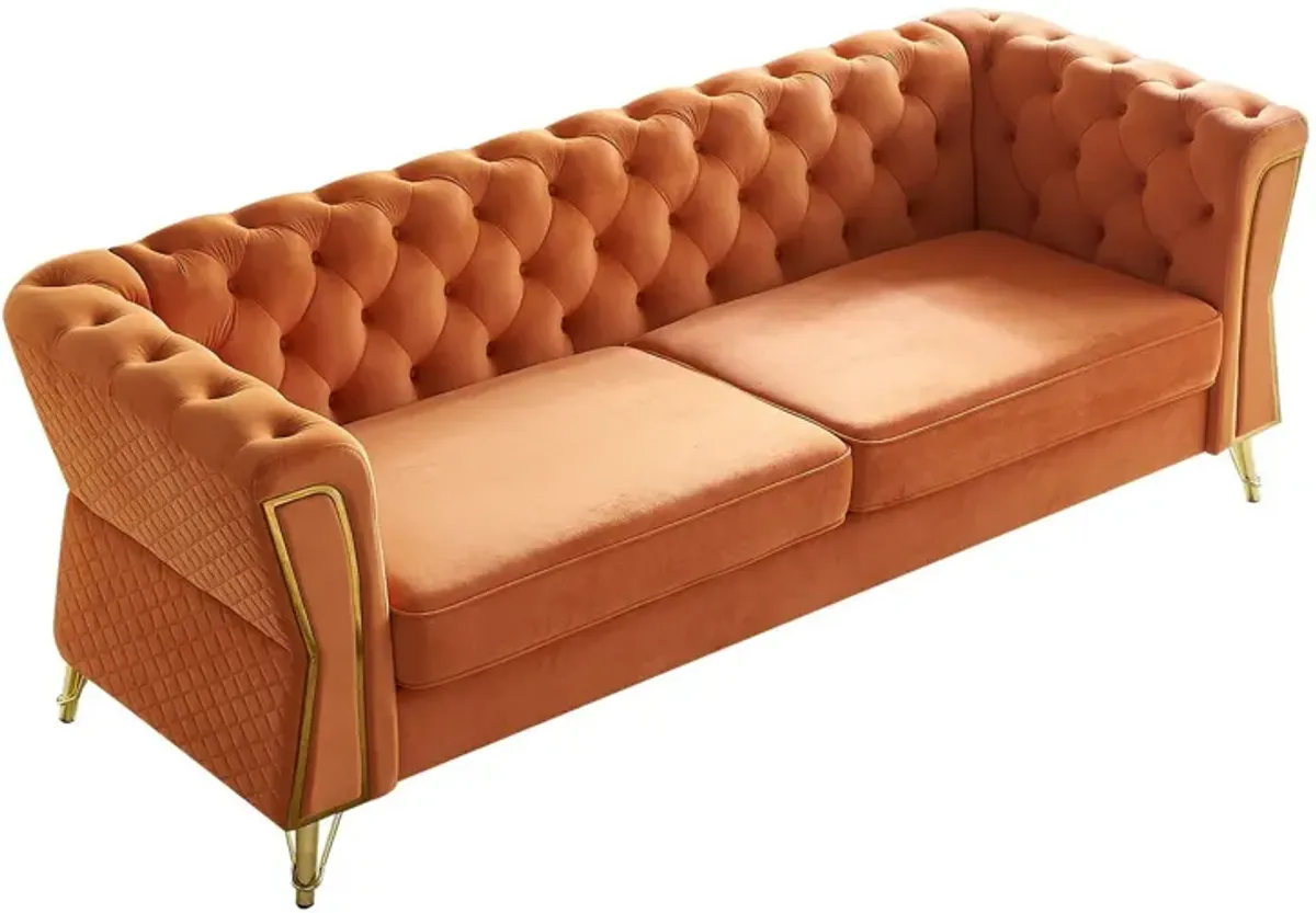 Modern Tufted Velvet Sofa For Living Room