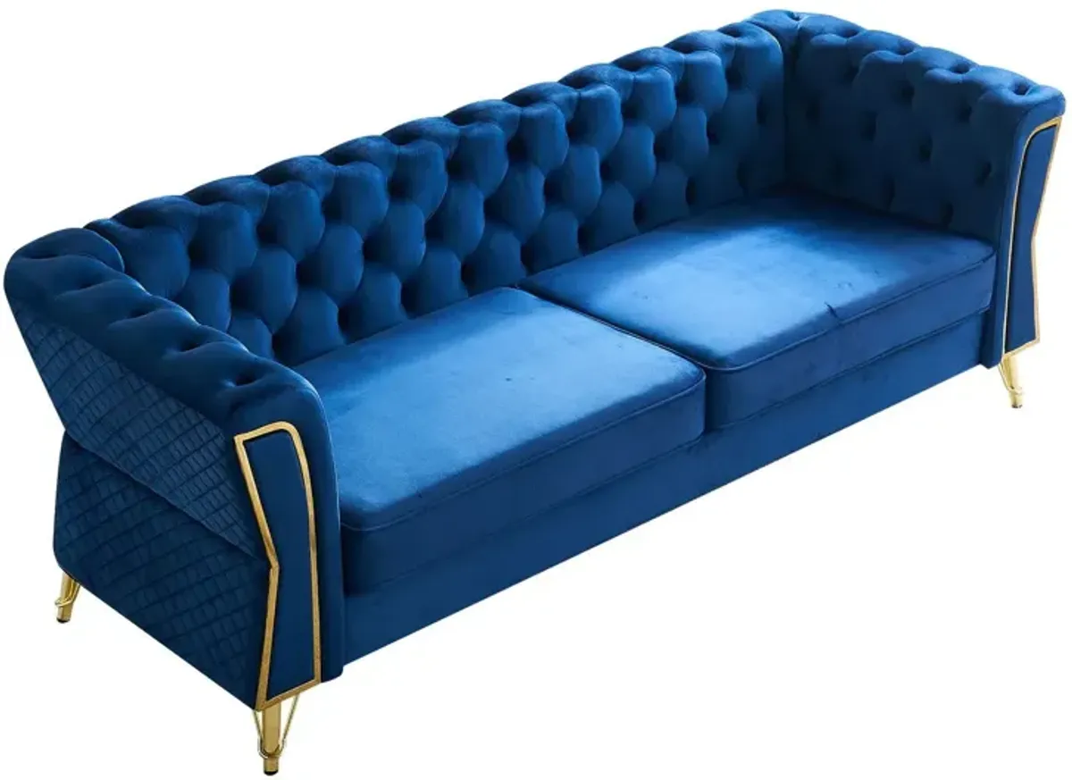 Modern Tufted Velvet Sofa For Living Room