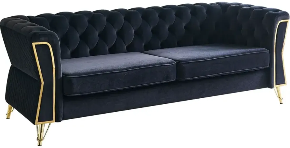 Modern Tufted Velvet Sofa For Living Room