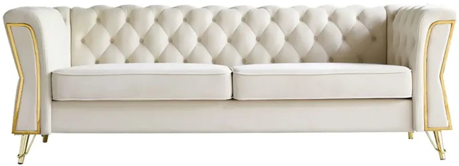 Modern Tufted Velvet Sofa For Living Room