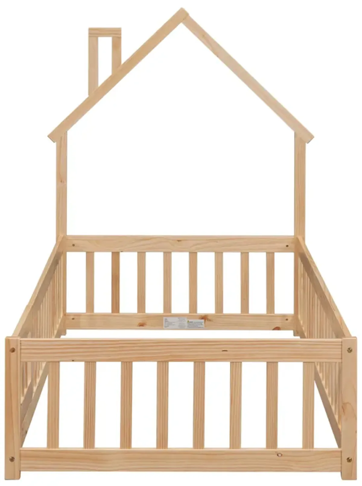 House-Shaped Headboard Floor Bed With Fence