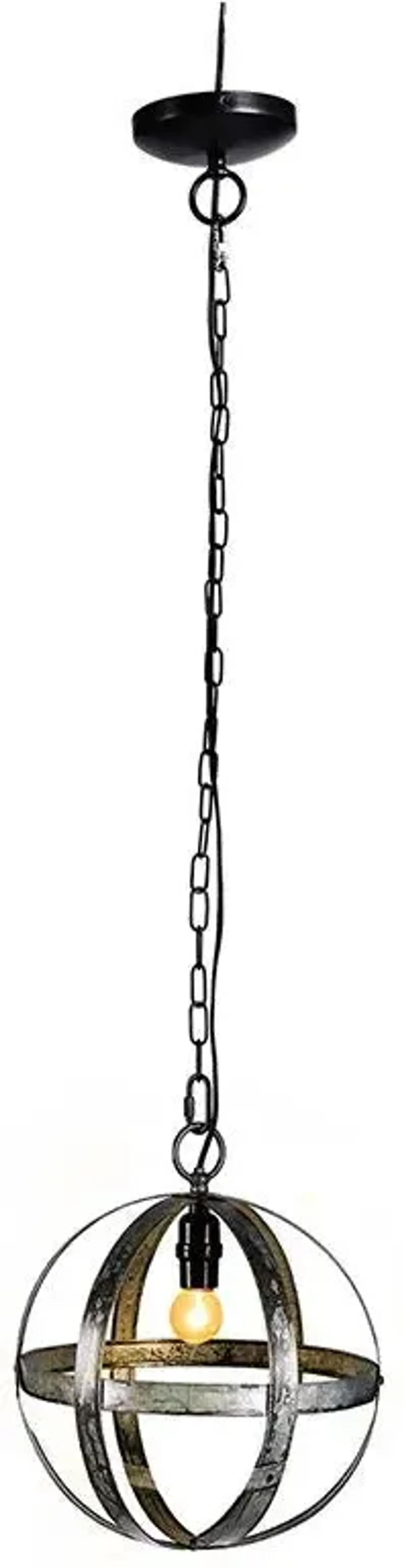 Metal Chandelier, Hanging Light Fixture With Adjustable Chain For Kitchen Dining Room Foyer Entryway, Bulb Not Included - Gray