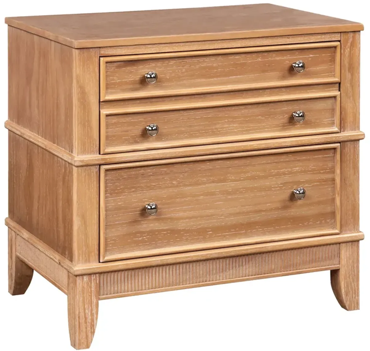 Hazel 3 Drawer Hazel 3 Drawer Side Table For Living Room, Hallway, Entryway - Natural