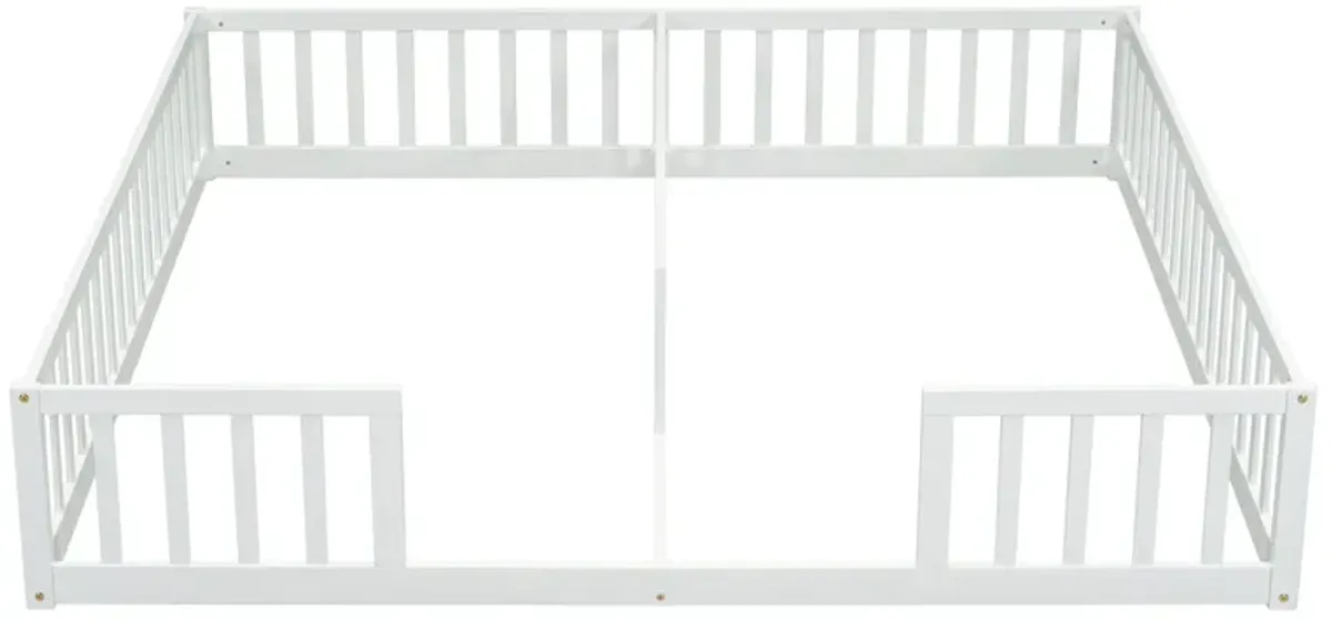 Double Floor Bed With Fence, Guardrails, Without Door