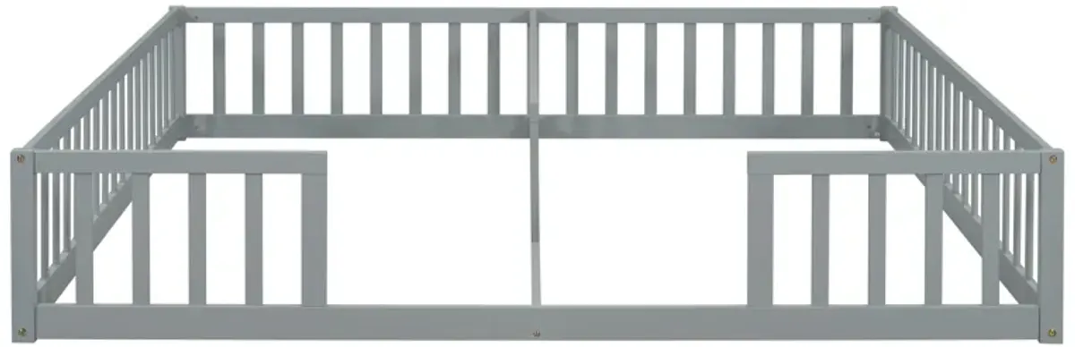 Double Floor Bed With Fence, Guardrails, Without Door