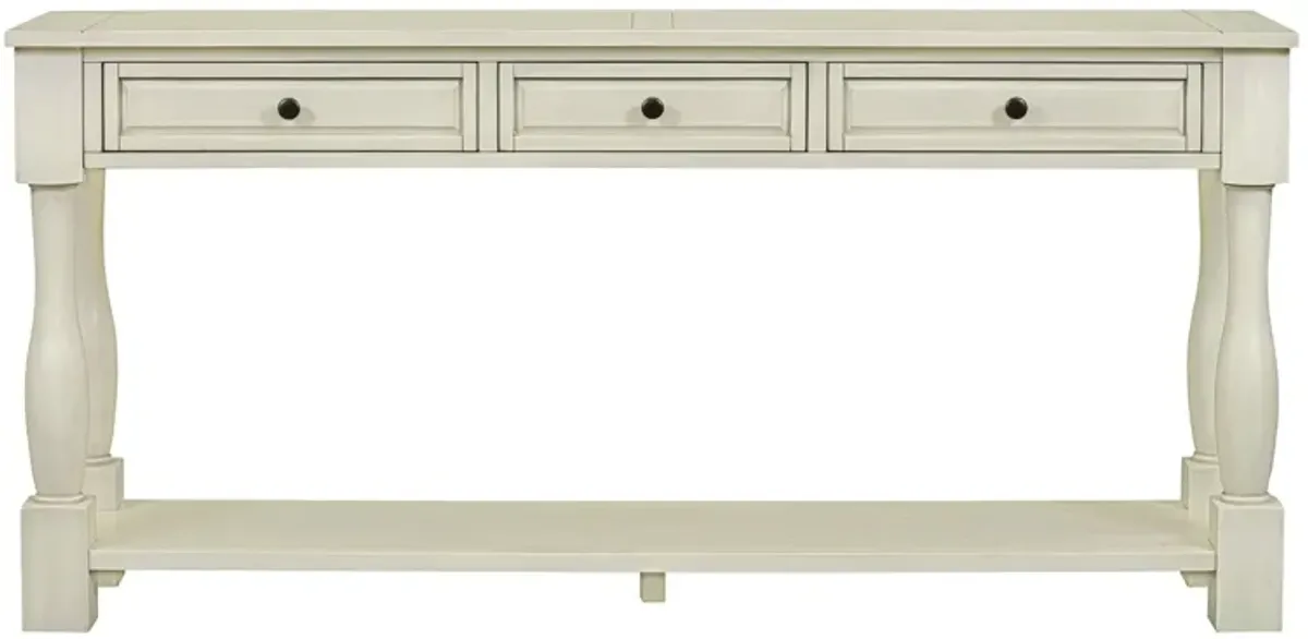 Console Table Long Console Table With Drawers And Shelf For Entryway, Hallway, Living Room