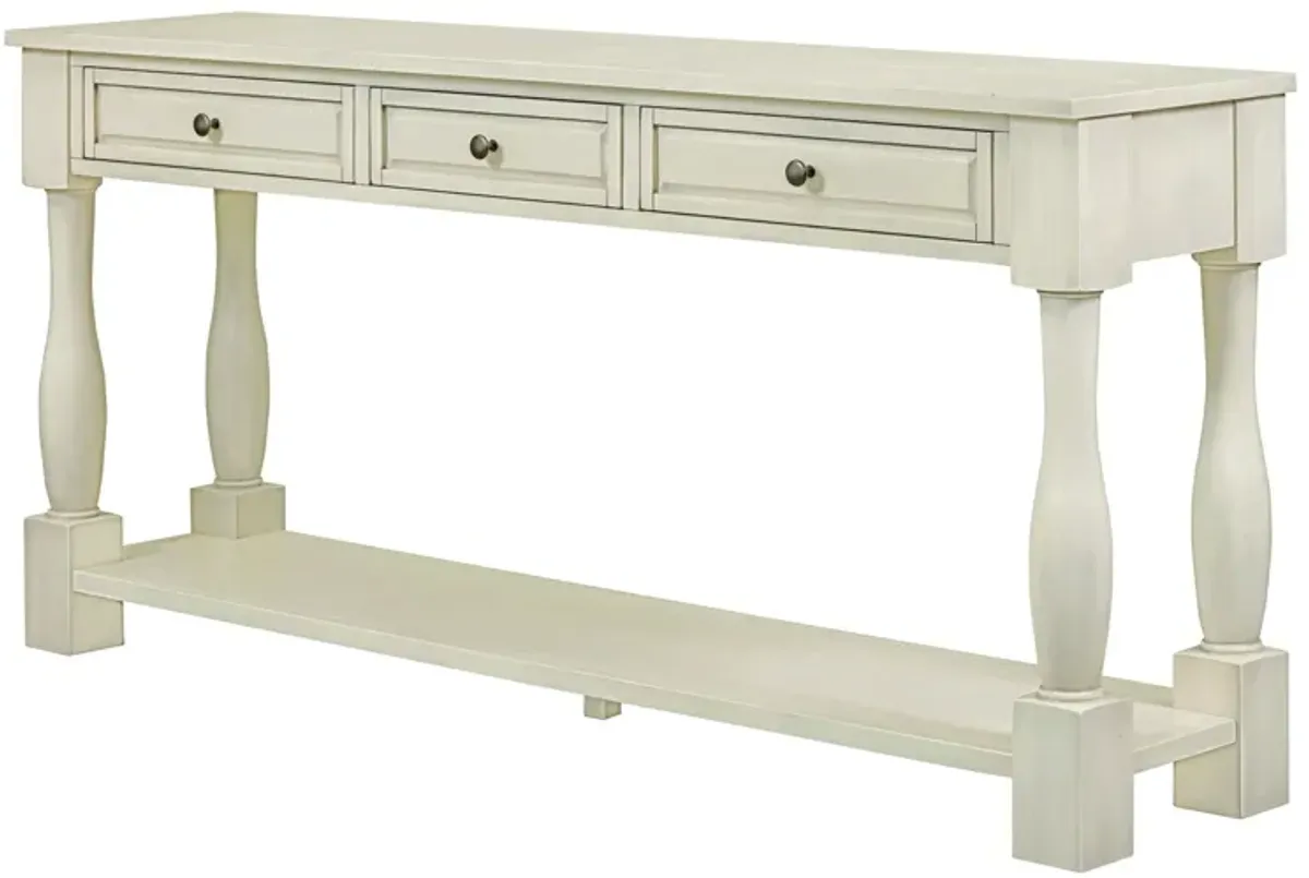 Console Table Long Console Table With Drawers And Shelf For Entryway, Hallway, Living Room