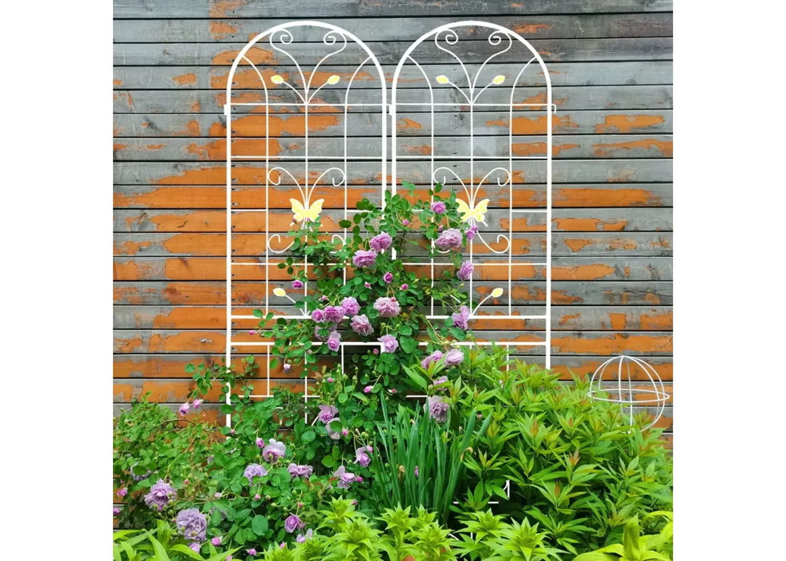 Garden Metal Trellis Rustproof Trellis For Climbing Plants Outdoor Flower Support