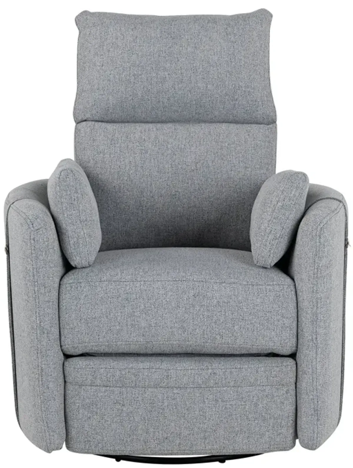 Upholstered Swivel Recliner Manual Rocker Recliner Chair Baby Nursery Chair With Two Removable Pillows For Living Room