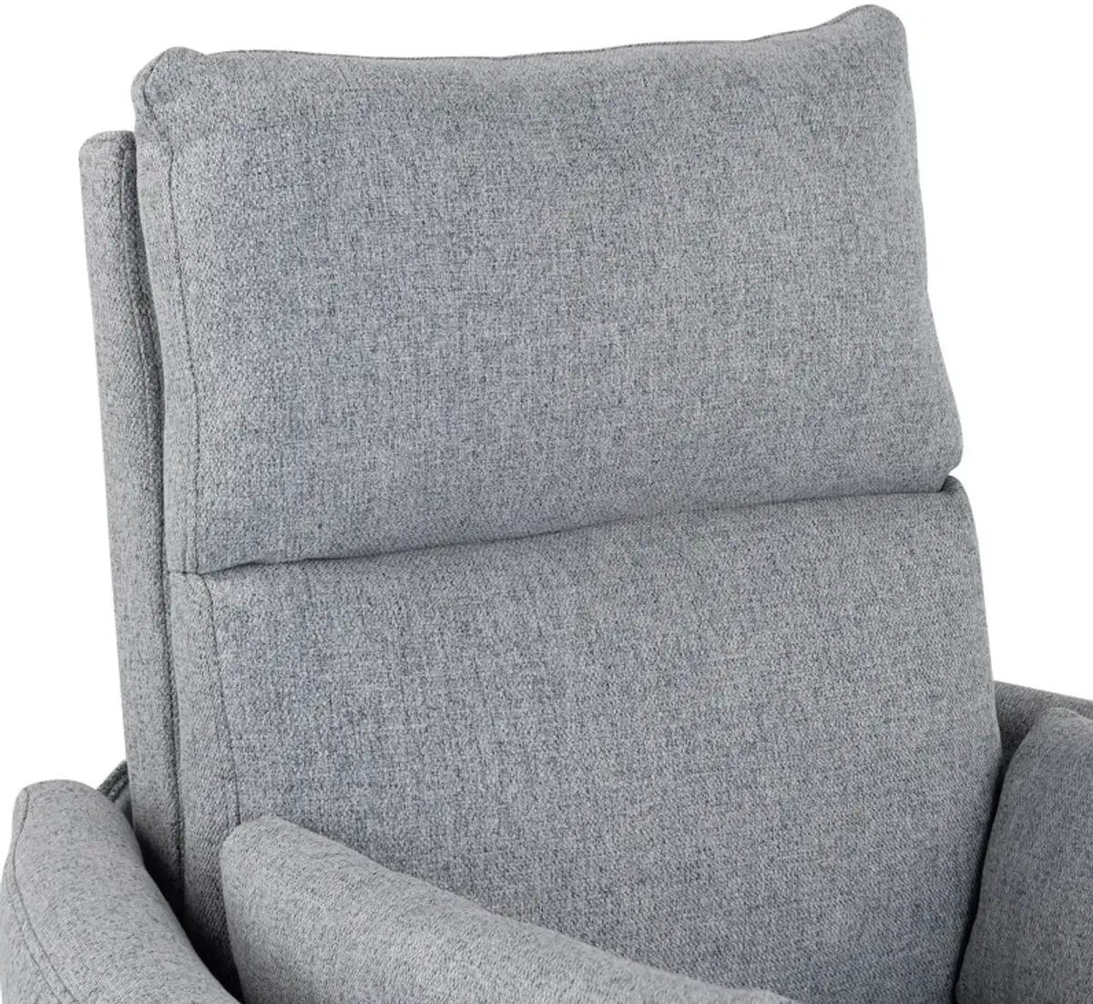 Upholstered Swivel Recliner Manual Rocker Recliner Chair Baby Nursery Chair With Two Removable Pillows For Living Room