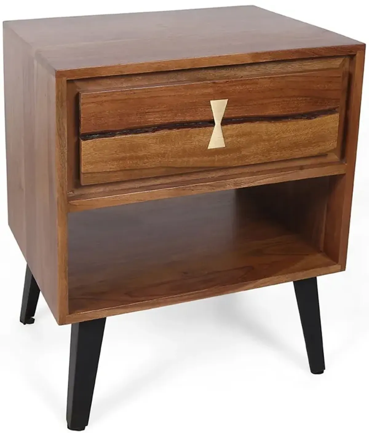 Asther Bedside Table - Natural Brown