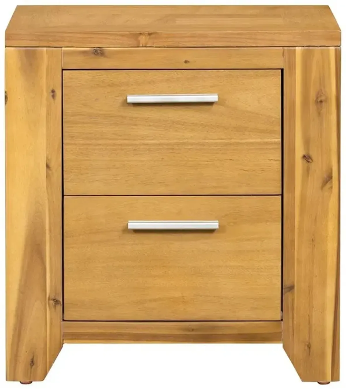 Compact Design Nightstand - Natural Brown