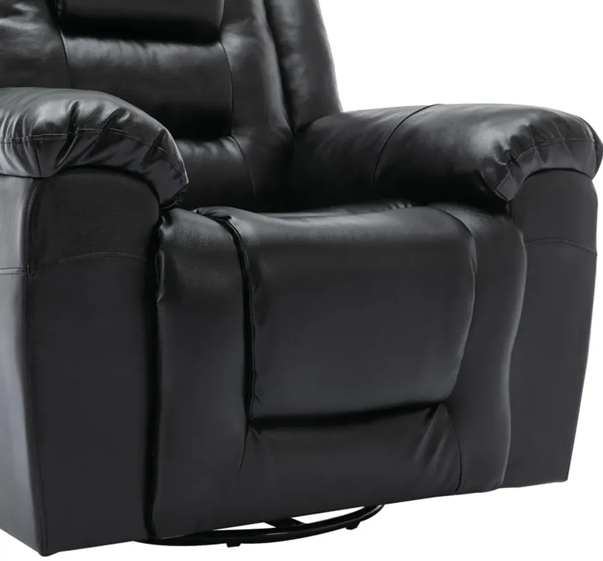 360° Swivel And Rocking Home Theater Recliner Manual Recliner Chair With Wide Armrest For Living Room