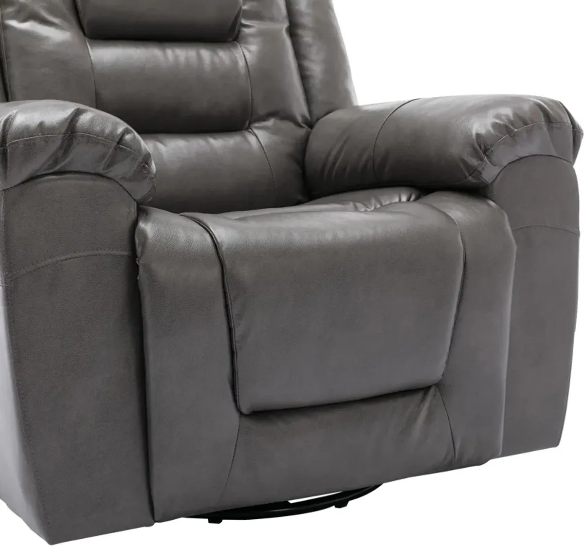 360° Swivel And Rocking Home Theater Recliner Manual Recliner Chair With Wide Armrest For Living Room