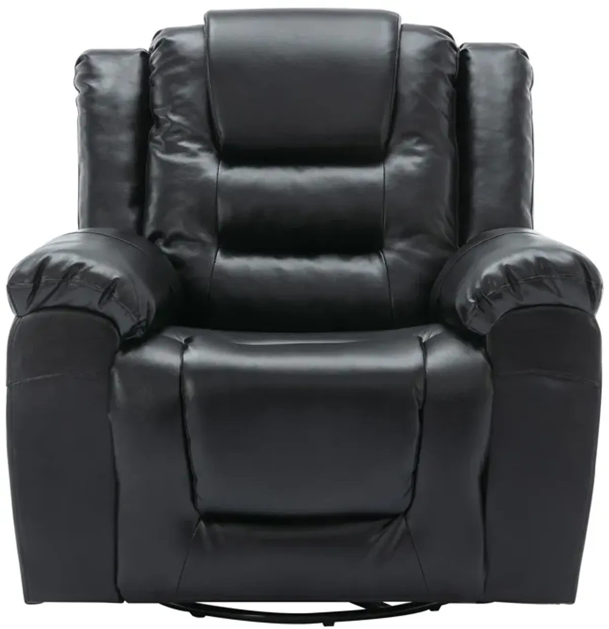 360° Swivel And Rocking Home Theater Recliner Manual Recliner Chair With Wide Armrest For Living Room