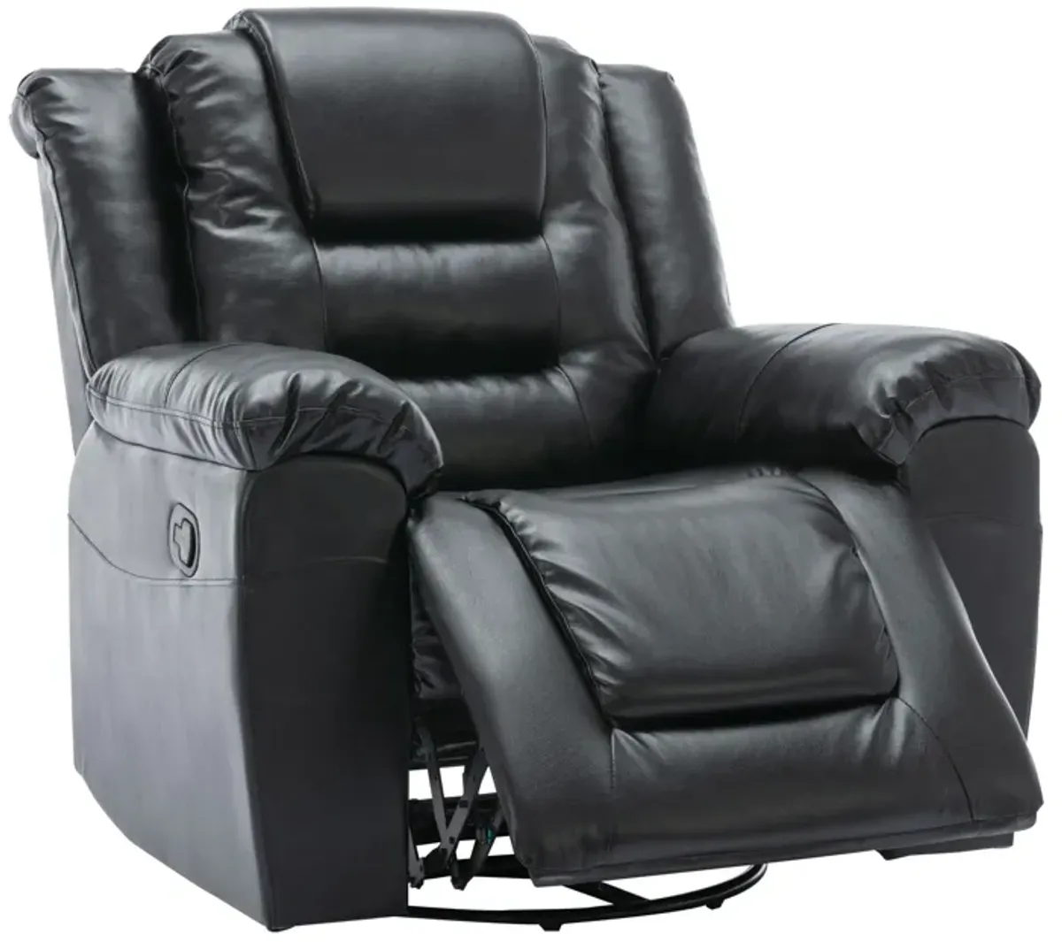 360° Swivel And Rocking Home Theater Recliner Manual Recliner Chair With Wide Armrest For Living Room