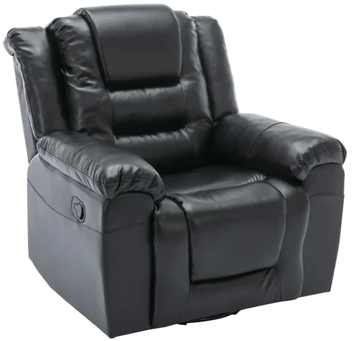 360° Swivel And Rocking Home Theater Recliner Manual Recliner Chair With Wide Armrest For Living Room