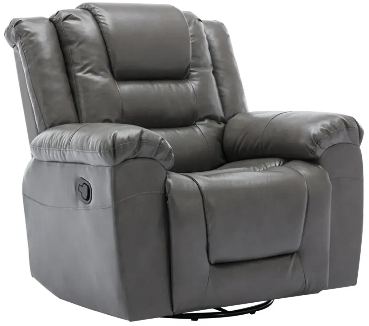 360° Swivel And Rocking Home Theater Recliner Manual Recliner Chair With Wide Armrest For Living Room