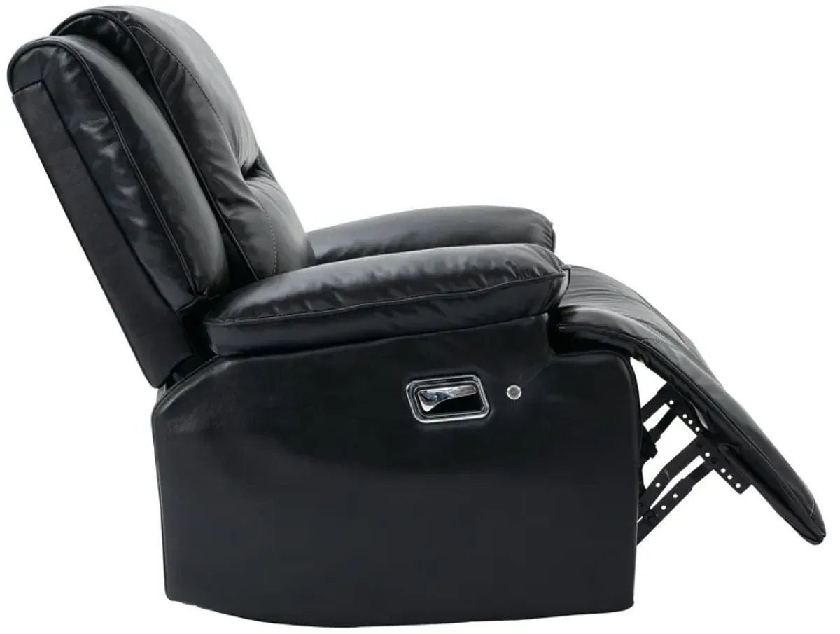 360° Swivel And Rocking Home Theater Recliner Manual Recliner Chair With A Led Light Strip For Living Room