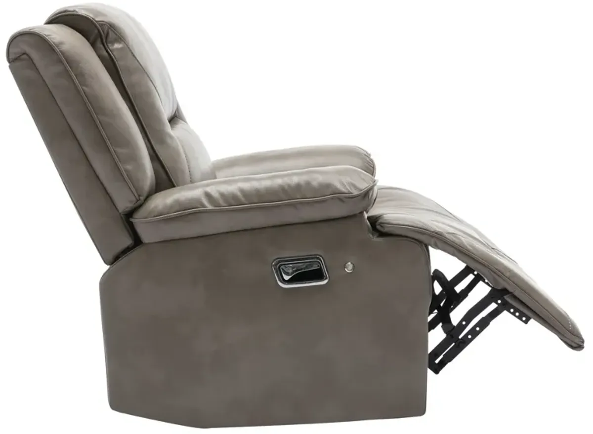 360° Swivel And Rocking Home Theater Recliner Manual Recliner Chair With A Led Light Strip For Living Room