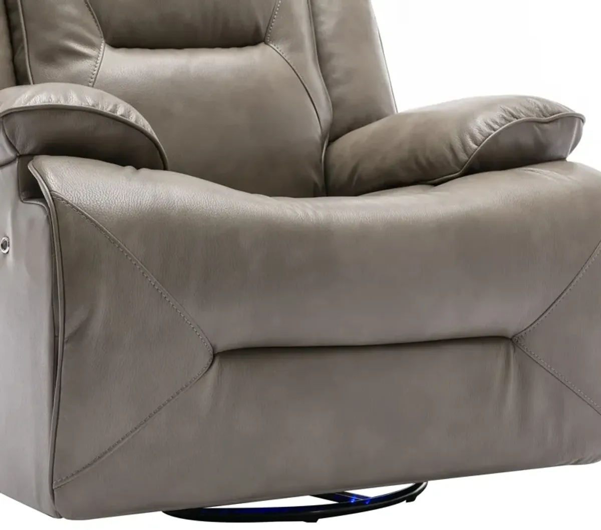 2 Seater Home Theater Recliner Manual Recliner Chair With A Led Light Strip Two Cup Holders And A Storage Box For Living Room