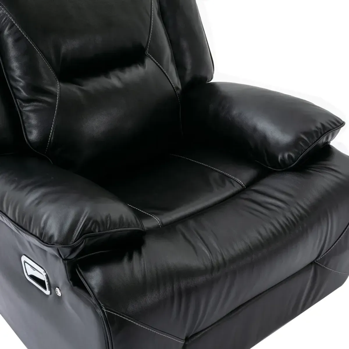 2 Seater Home Theater Recliner Manual Recliner Chair With A Led Light Strip Two Cup Holders And A Storage Box For Living Room