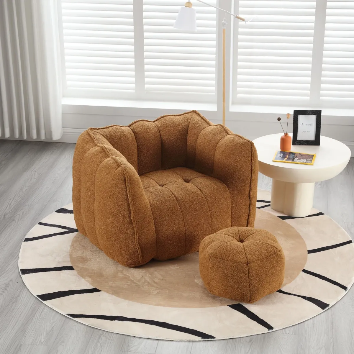 Soft Bean Bag Chair With High Resilient Foam (Chips)