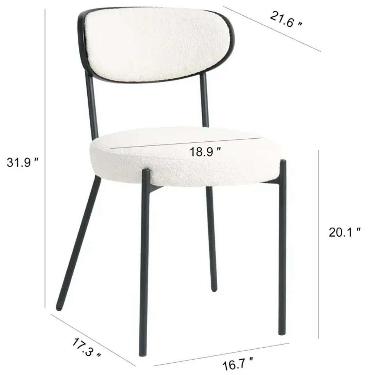 Modern Gray Simple Teddy Velvet Dining Chair Upholstered Chair Family Bedroom Stool Back Dressing, Black Round Table Set, Bentwood Covered With Ash Veneer Chair Back, Chair Metal Leg