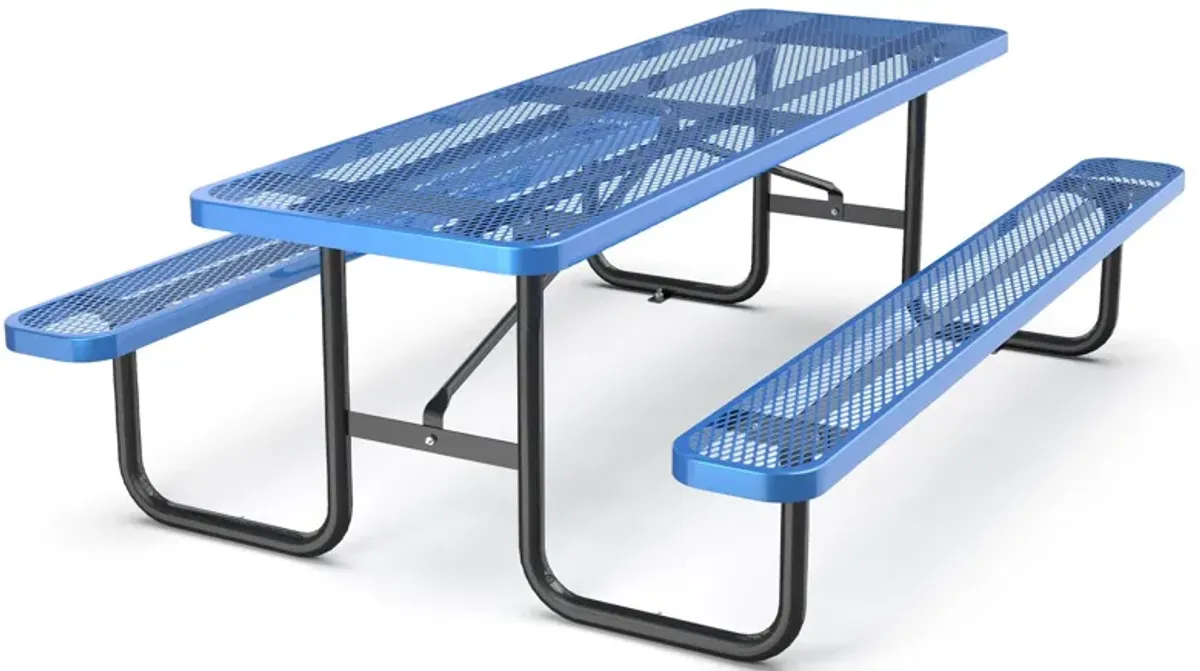 Expanded Metal Rectangular Picnic Table