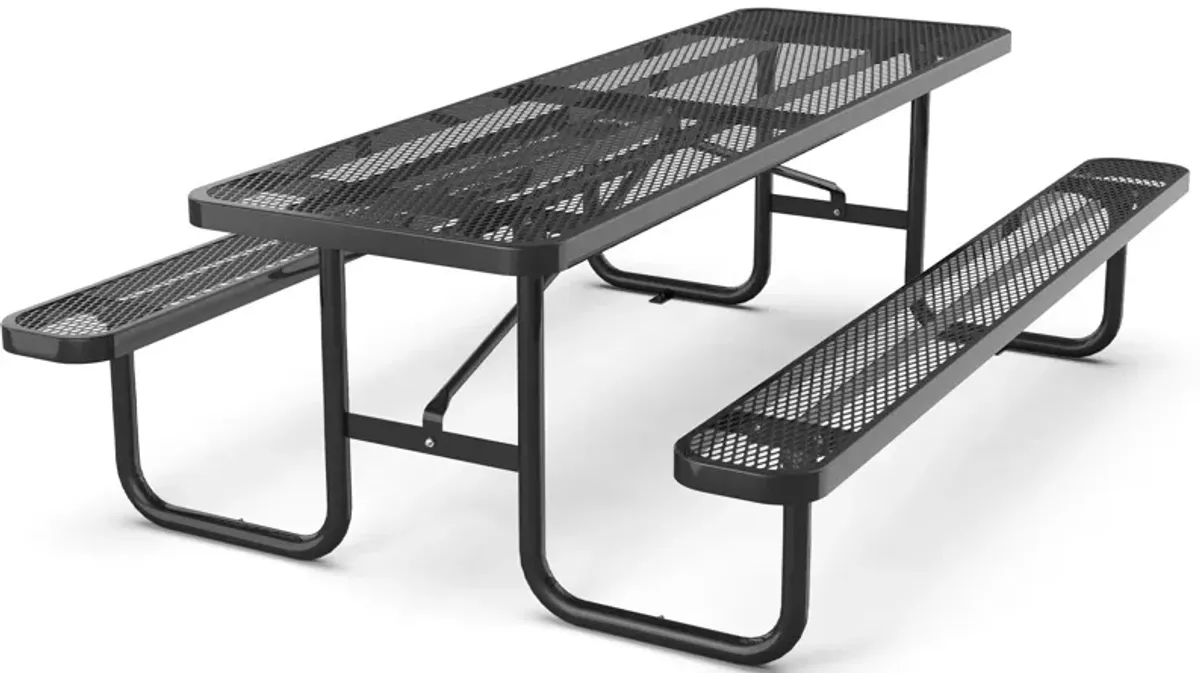 Expanded Metal Rectangular Picnic Table