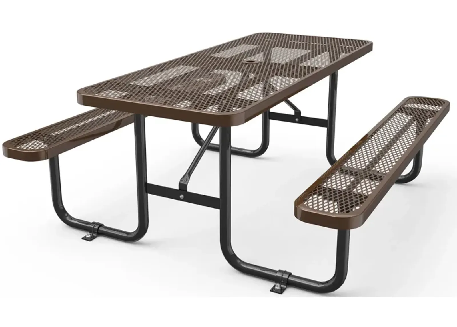 Expanded Rectangular Picnic Metal Table