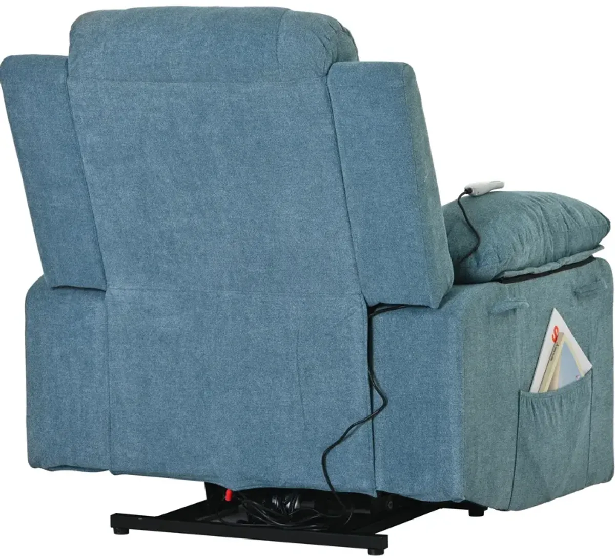 Massage Recliner, Power Lift Chair With Adjustable Massage And Heating Function, Recliner Chair With Infinite Position And Side Pocket For Living Room