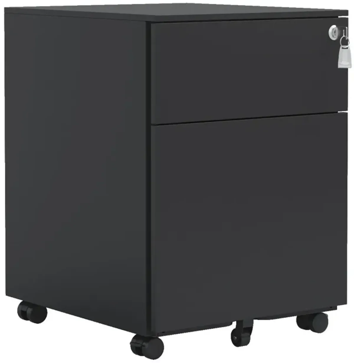 2 Drawer Mobile File Cabinet With Lock Steel File Cabinet For Legal / Letter / A4 / F4 Size / Home / Office Design