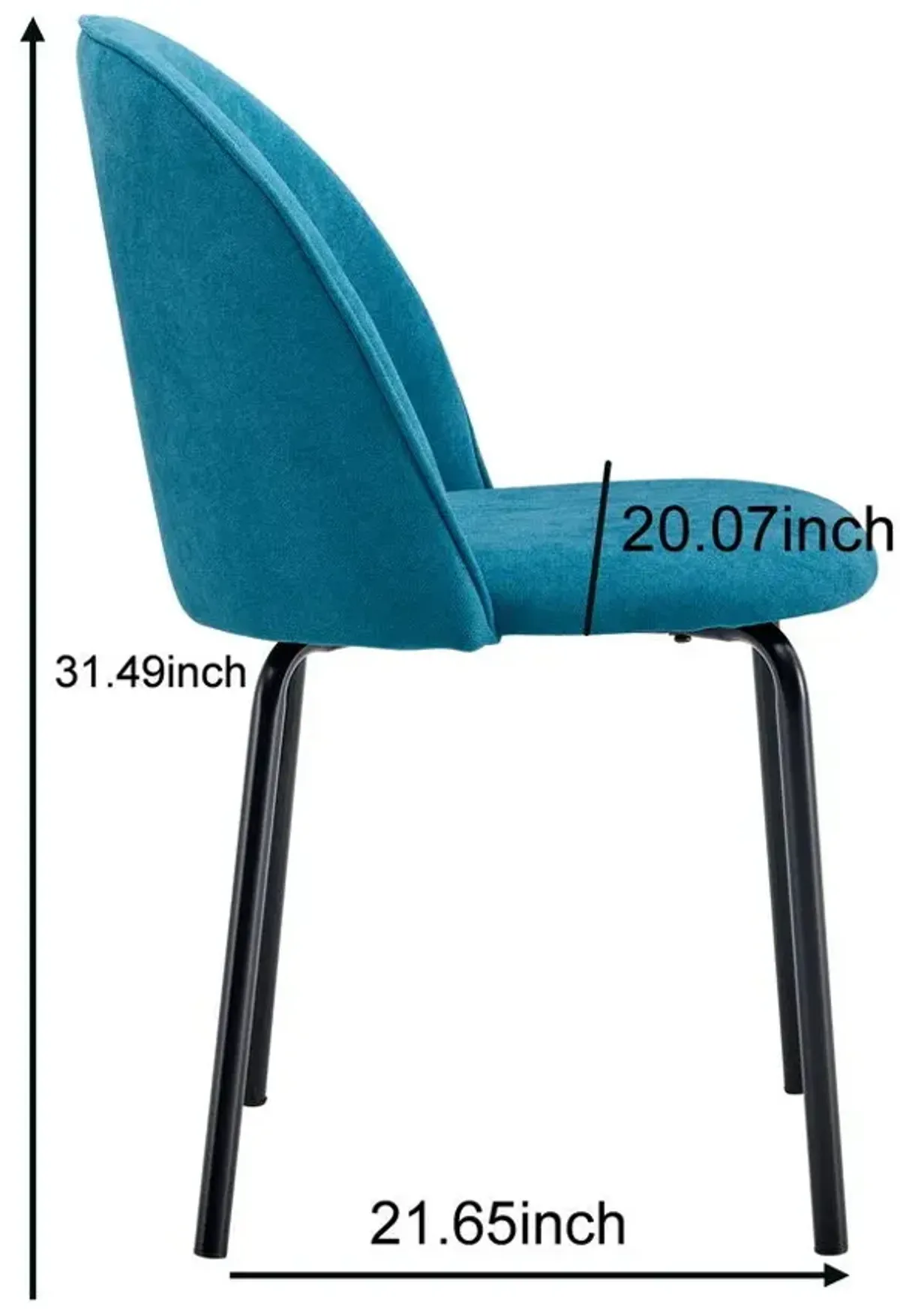 Modern Chair With Iron Tube Legs, Soft Cushions And Comfortable Backrest, Suitable For Dining Room, Living Room, Cafe