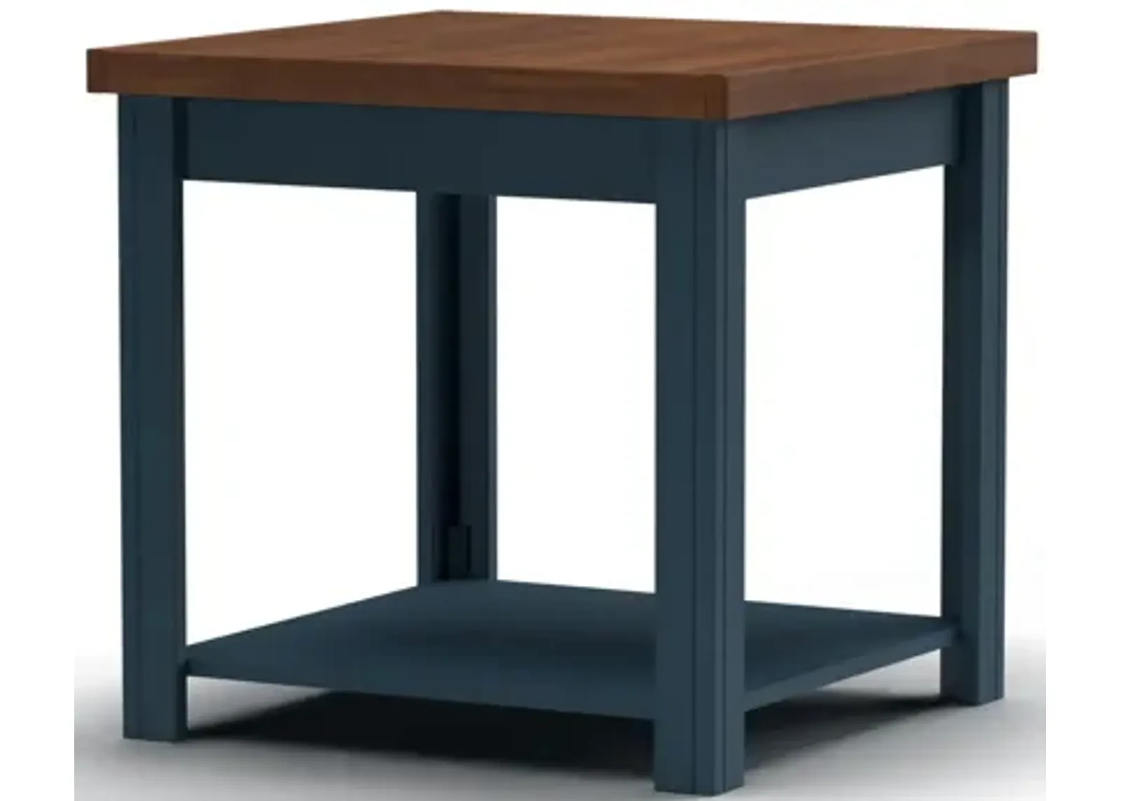 Nantucket - Side Table - Blue Denim, Whiskey