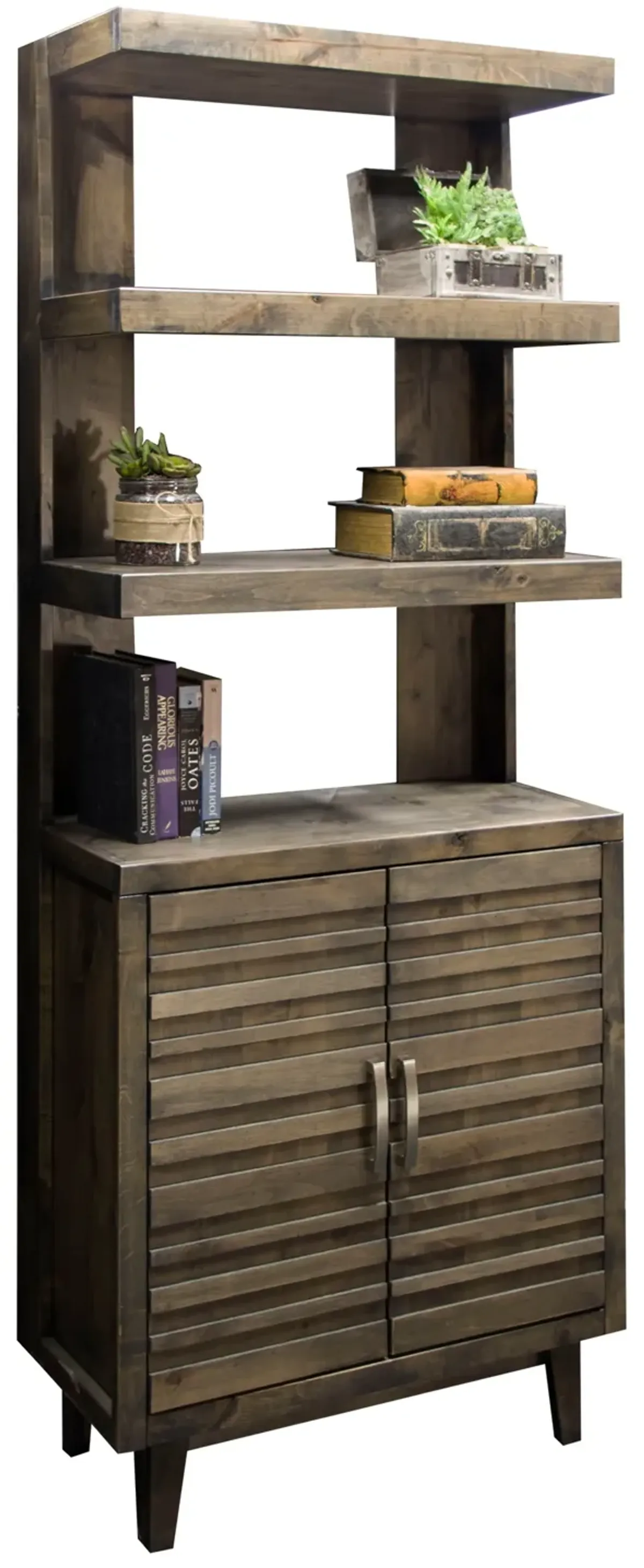 Avondale - High BookShelf Pier - Charcoal Brown