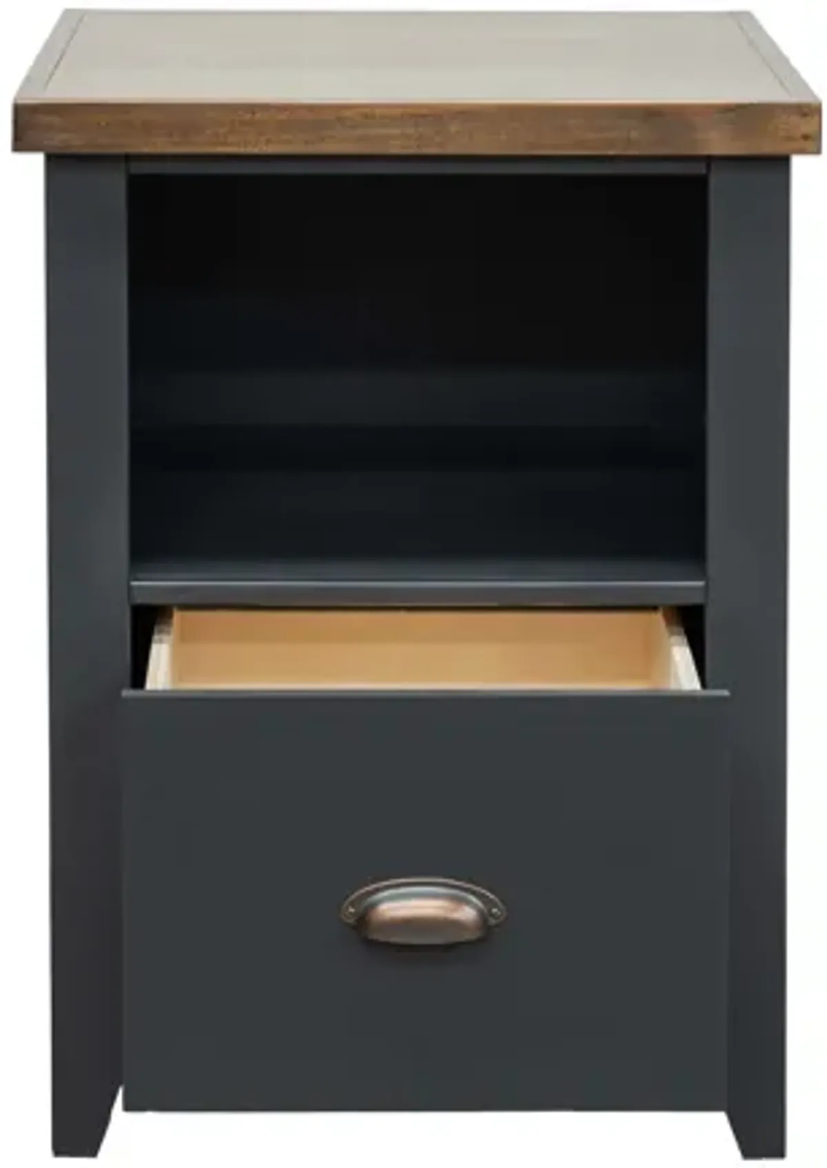 Essex - Drawer File - Black, Whiskey