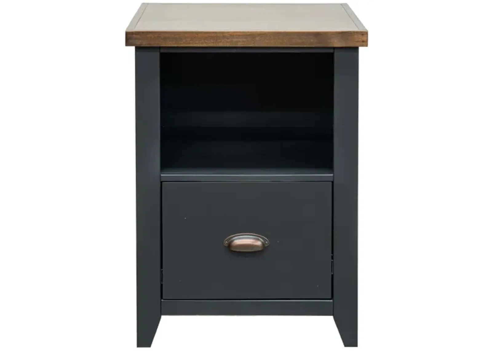 Essex - Drawer File - Black, Whiskey