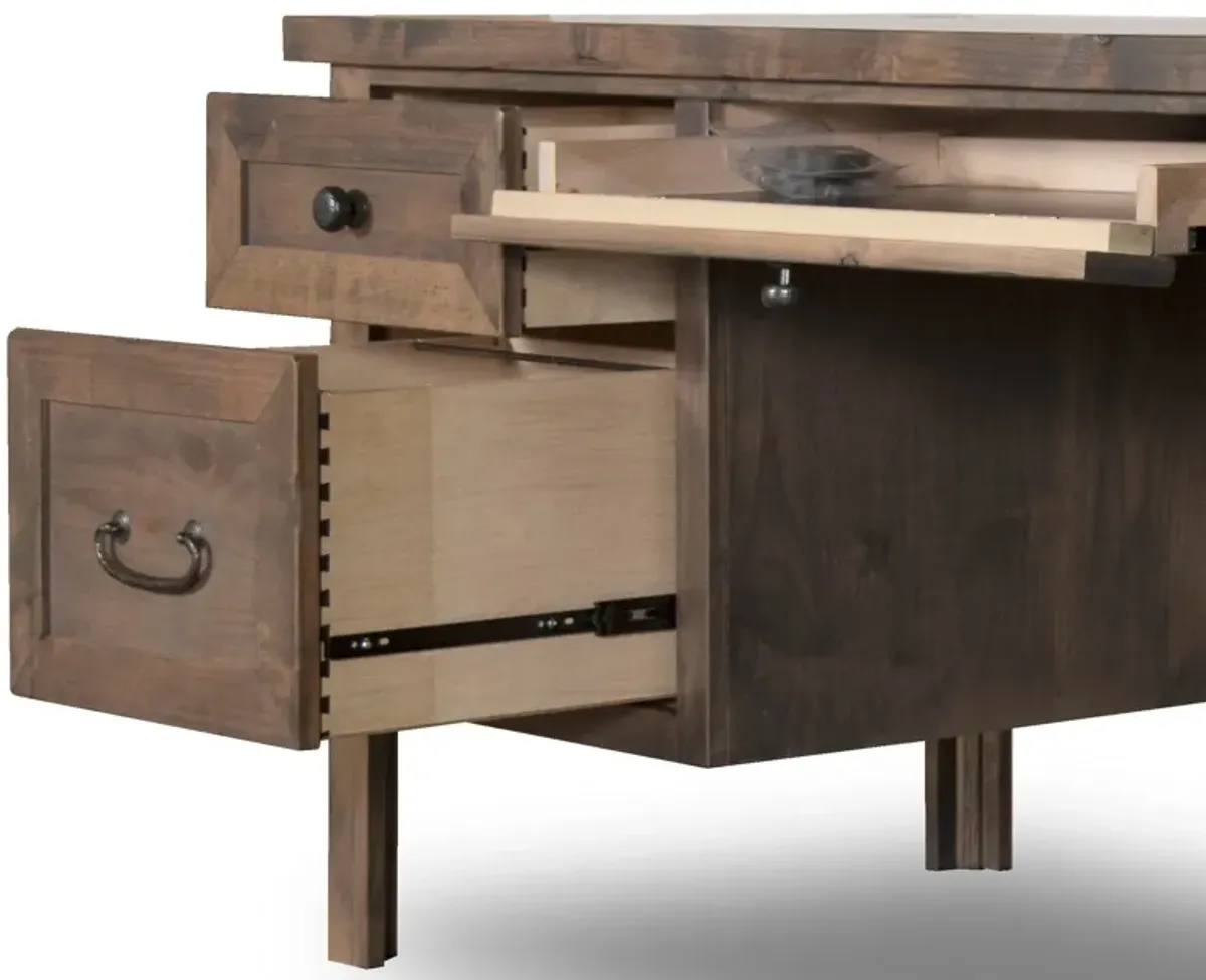 Joshua Creek - Executive Desk - Barnwood