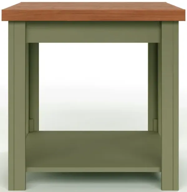 Vineyard - Side Table - Sage Green, Fruitwood