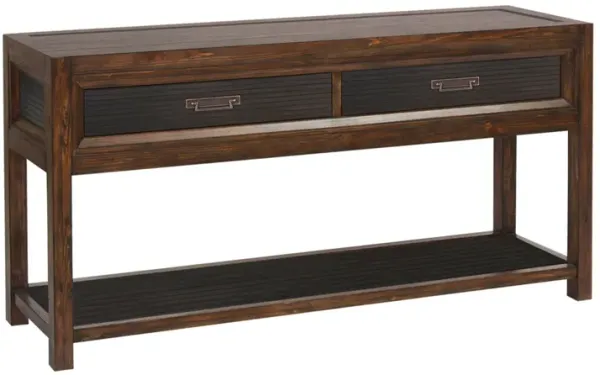 Branson - 2 Drawer Sofa Table, Two Tone - Brown