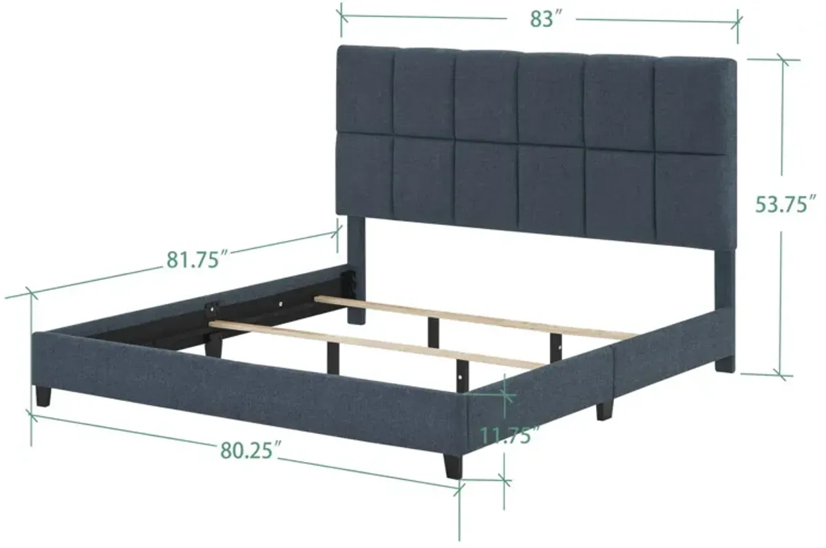 Squares Upholstered Platform Bed