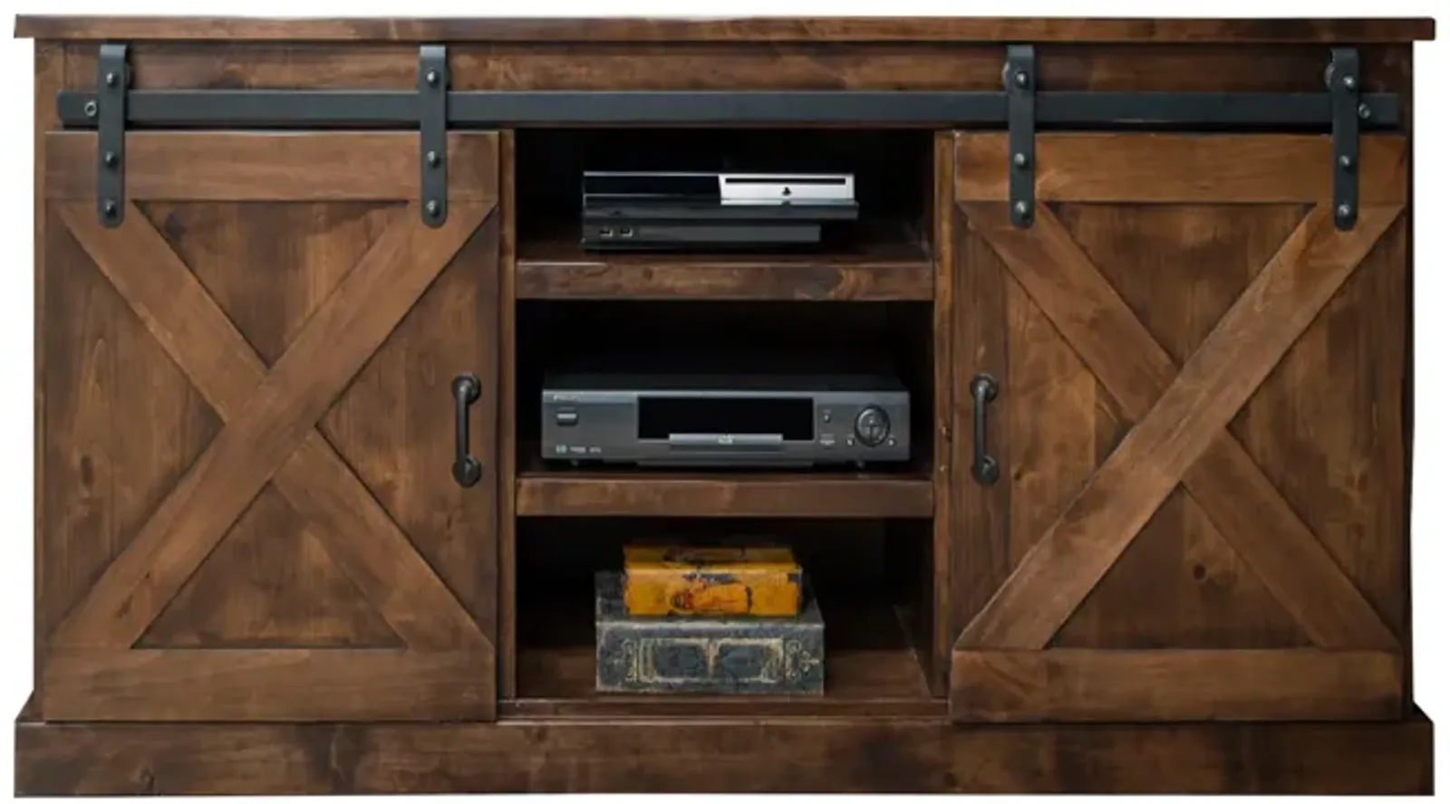 Farmhouse - Corner TV Stand - Aged Whiskey