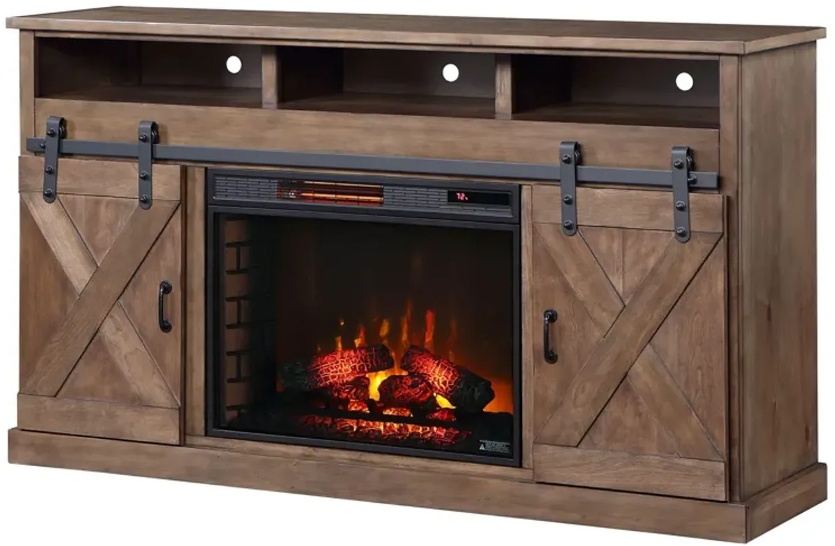 Farmhouse - Electric Fireplace TV Stand For TV