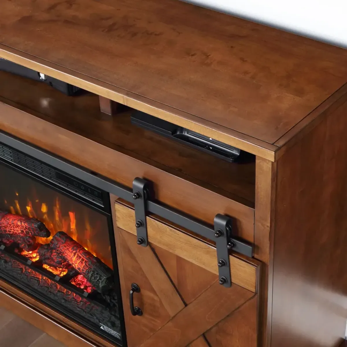 Farmhouse - Electric Fireplace TV Stand For TV