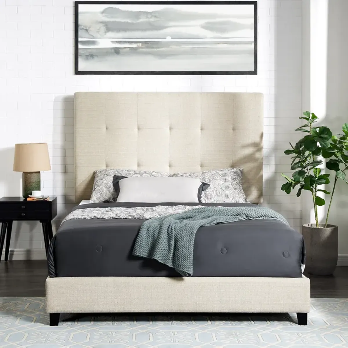 Tufted Upholstered Platform Bed