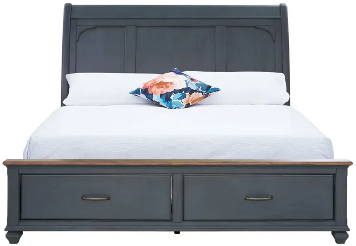 Americana - Sleigh Bed