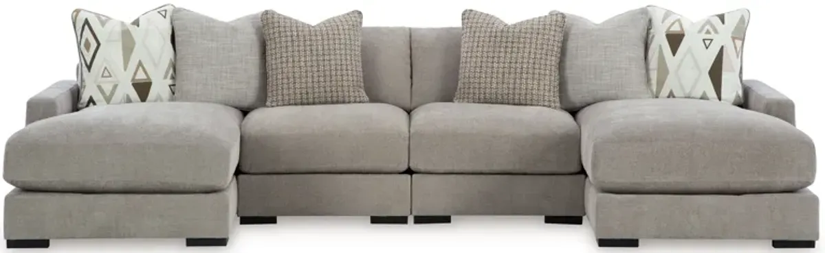 Aslan Court - Sectional With Ottoman Set