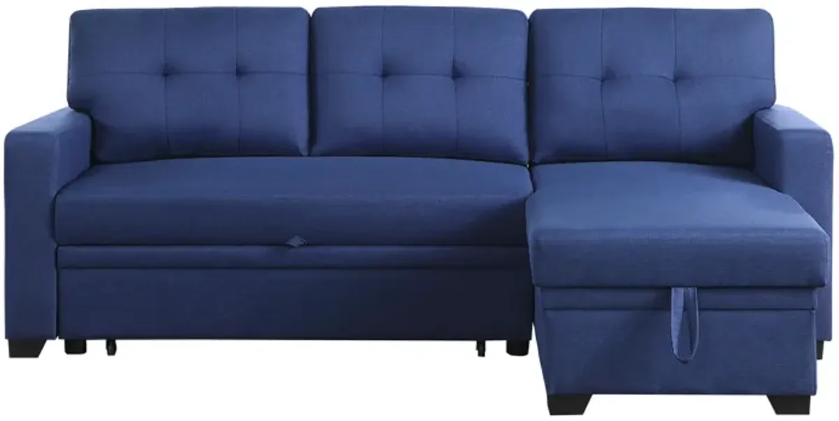 Upholstered Pull Out Sectional Sofa With Chaise