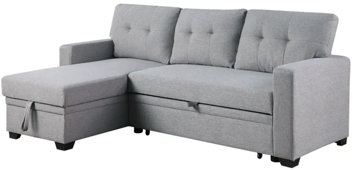 Upholstered Pull Out Sectional Sofa With Chaise